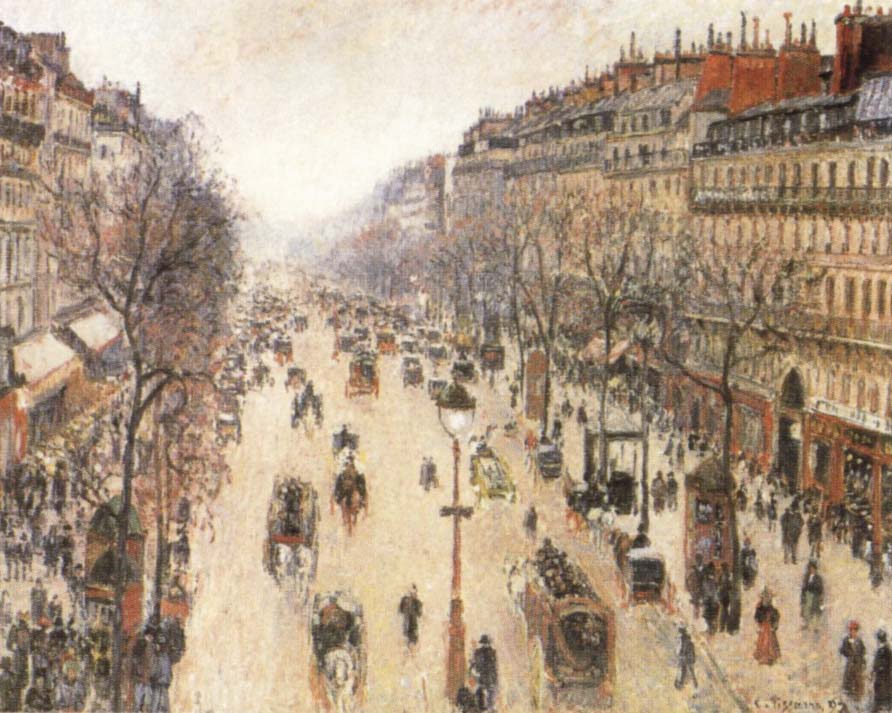 Camille Pissarro The Boulevard Montmartte on a Cloudy Morning